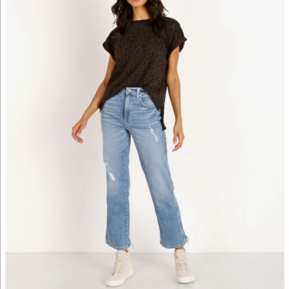 Wrangler Heritage Jean Sapphire High Rise Skinny Raw Hem Distressed